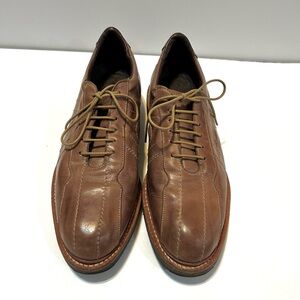 Allen Edmonds Taupe Brown Leather Oxfords Size 10.5